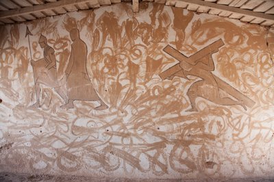 Murals Painted by Political Prisoners on the Walls of a Pavilion at Office Chacabuco by Unknown